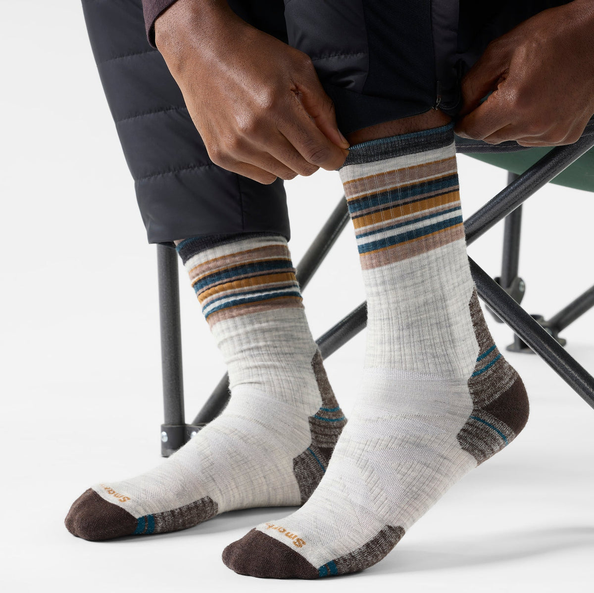 Smartwool - Hike Targeted Cushion Striped Crew Socks - Ash