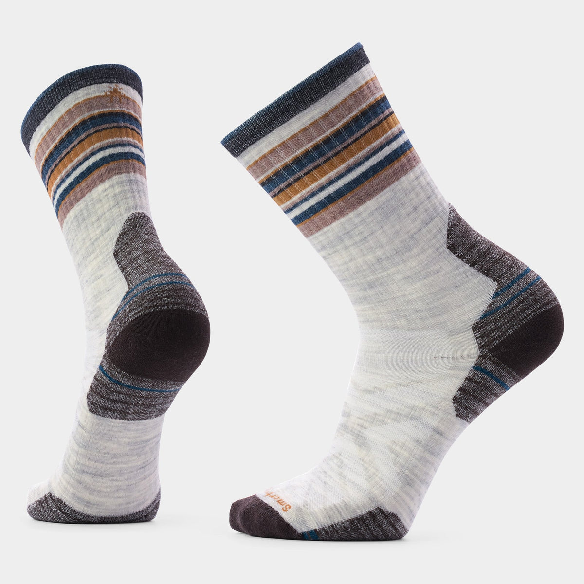 Smartwool - Hike Targeted Cushion Striped Crew Socks - Ash