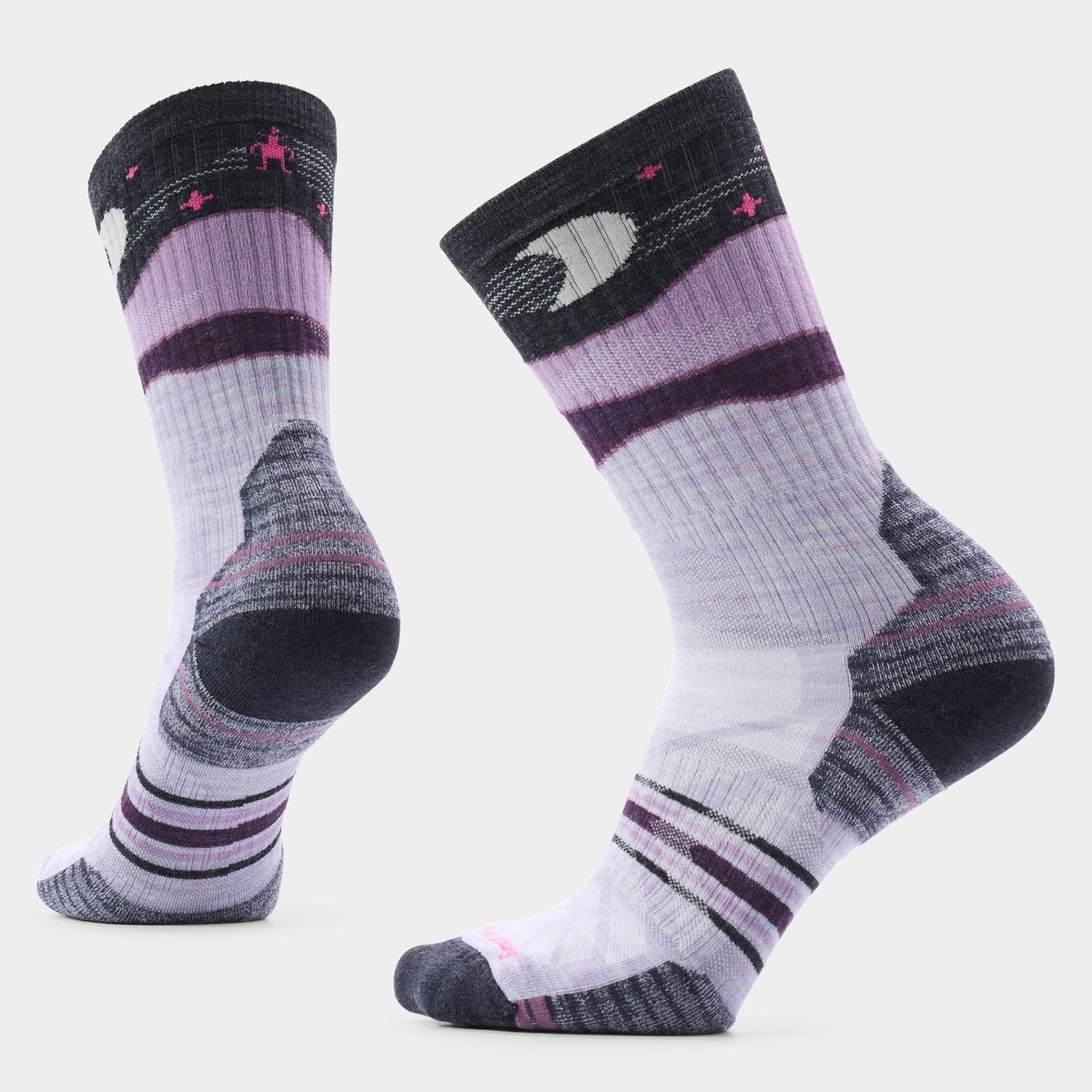Smartwool - Women's Hike Targeted Cushion Lunar Trek Crew Socks - Purple Eclipse