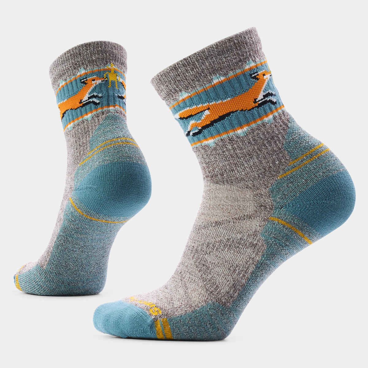 Smartwool - Women's Hike Light Cushion Fox Meadow Mid Crew Socks - Taupe Natural Marl