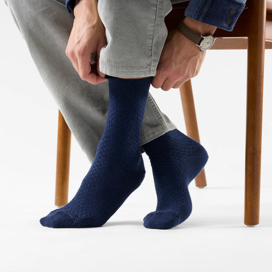 Smartwool - Everyday Basketweave Crew Socks - Deep Navy