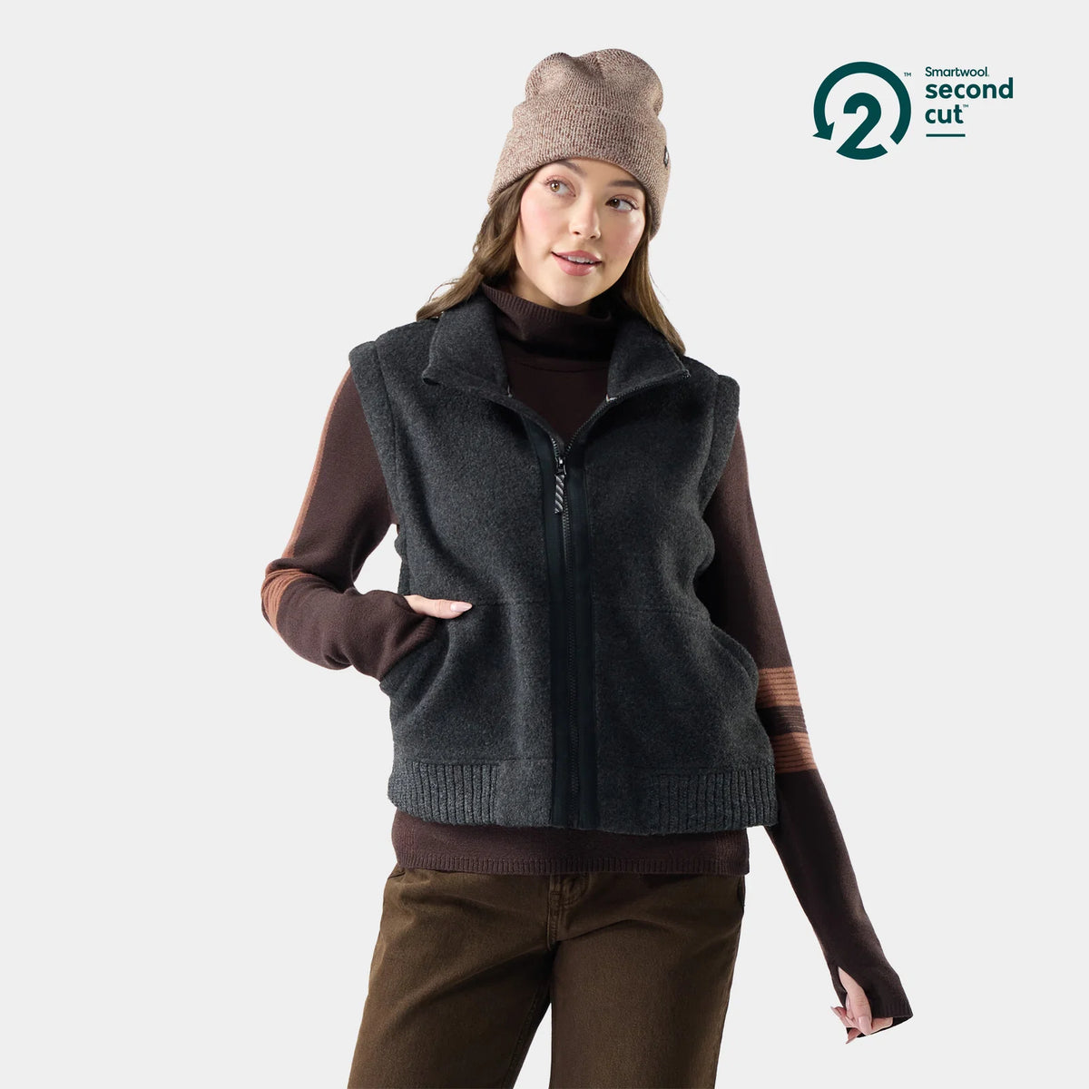 Smartwool - Second Cut Fleece Vest - Charcoal