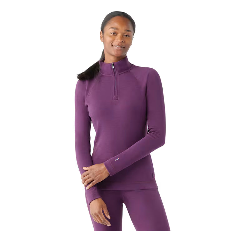 Smartwool - Classic Thermal Merino Base Layer 1/4 Zip - Women's - Purple Iris Heather