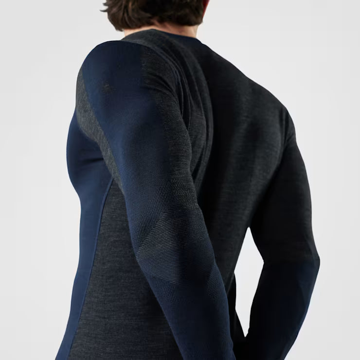 Smartwool - Intraknit Thermal Merino Base Layer Colorblock Crew - Men's - Deep Navy-Charcoal
