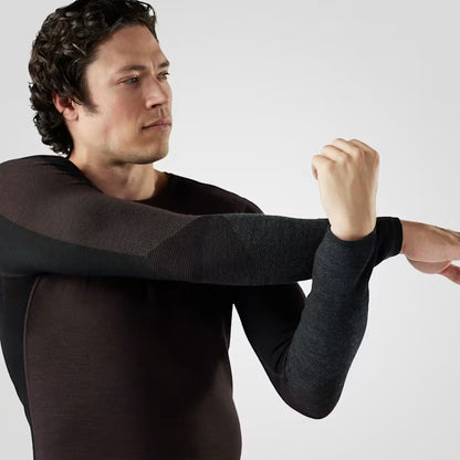 Smartwool - Intraknit Thermal Merino Base Layer Colorblock Crew - Men's - Mink-Black