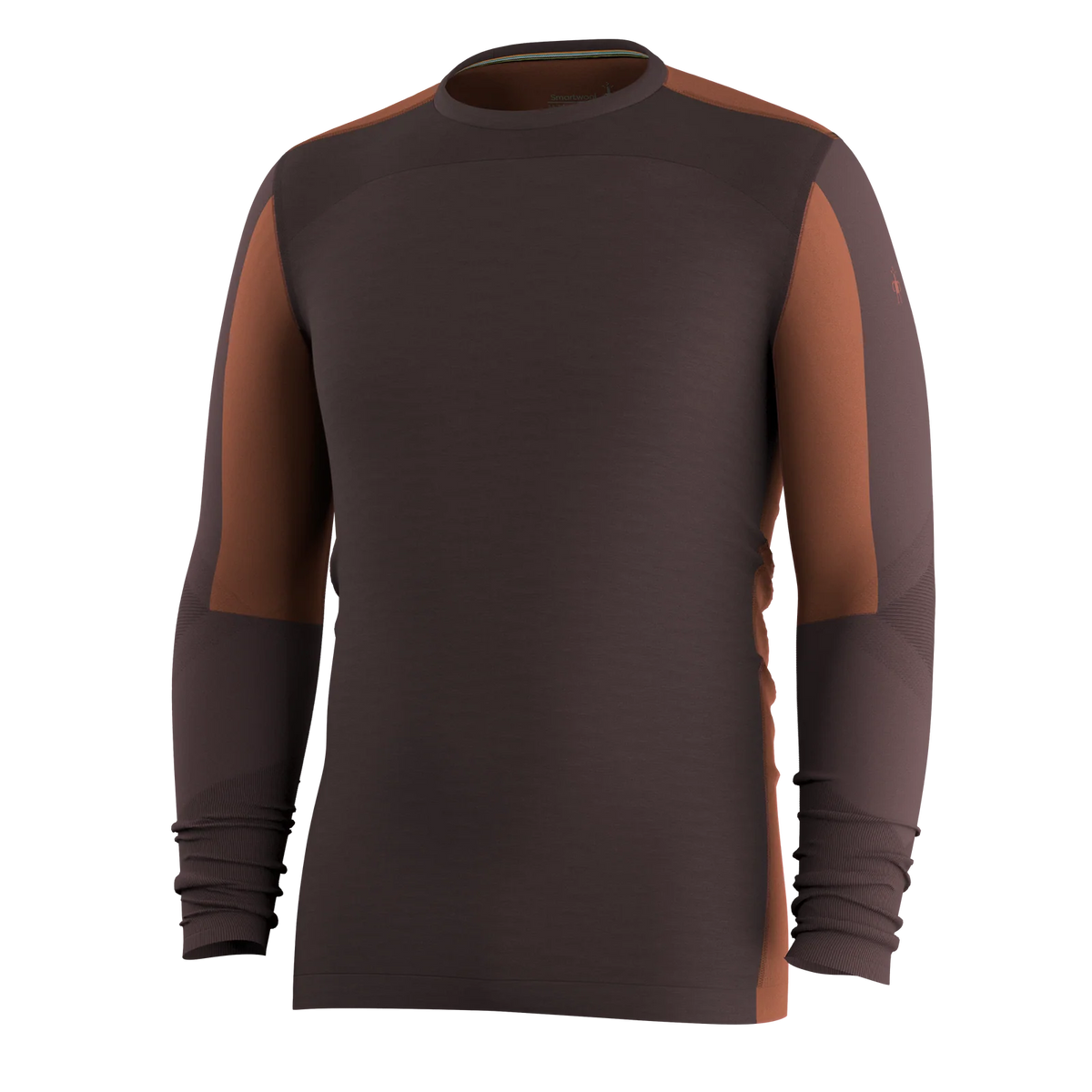 Smartwool - Intraknit Thermal Merino Base Layer Colorblock Crew - Men's - Dark Mink Burnt Sienna