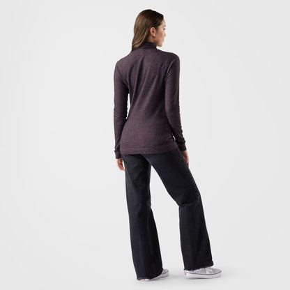 Smartwool - Thermal Merino Rib Turtleneck - Women's - Mink-Chalk Violet Heather