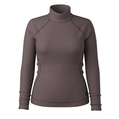 Smartwool - Thermal Merino Rib Turtleneck - Women's - Mink-Chalk Violet Heather