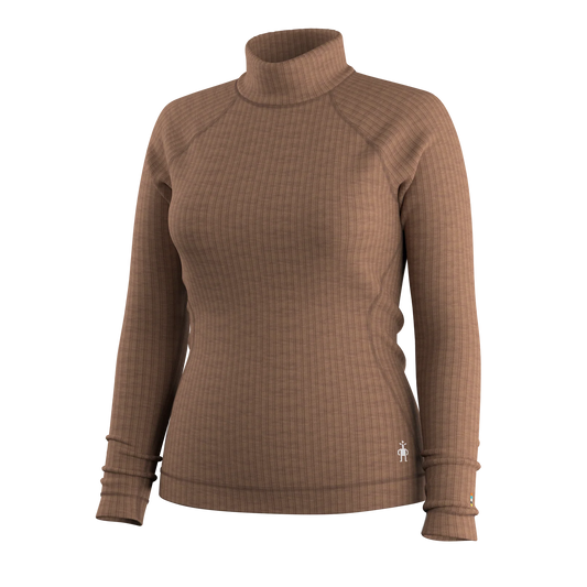 Smartwool - Thermal Merino Rib Turtleneck - Women's - Mocha Heather