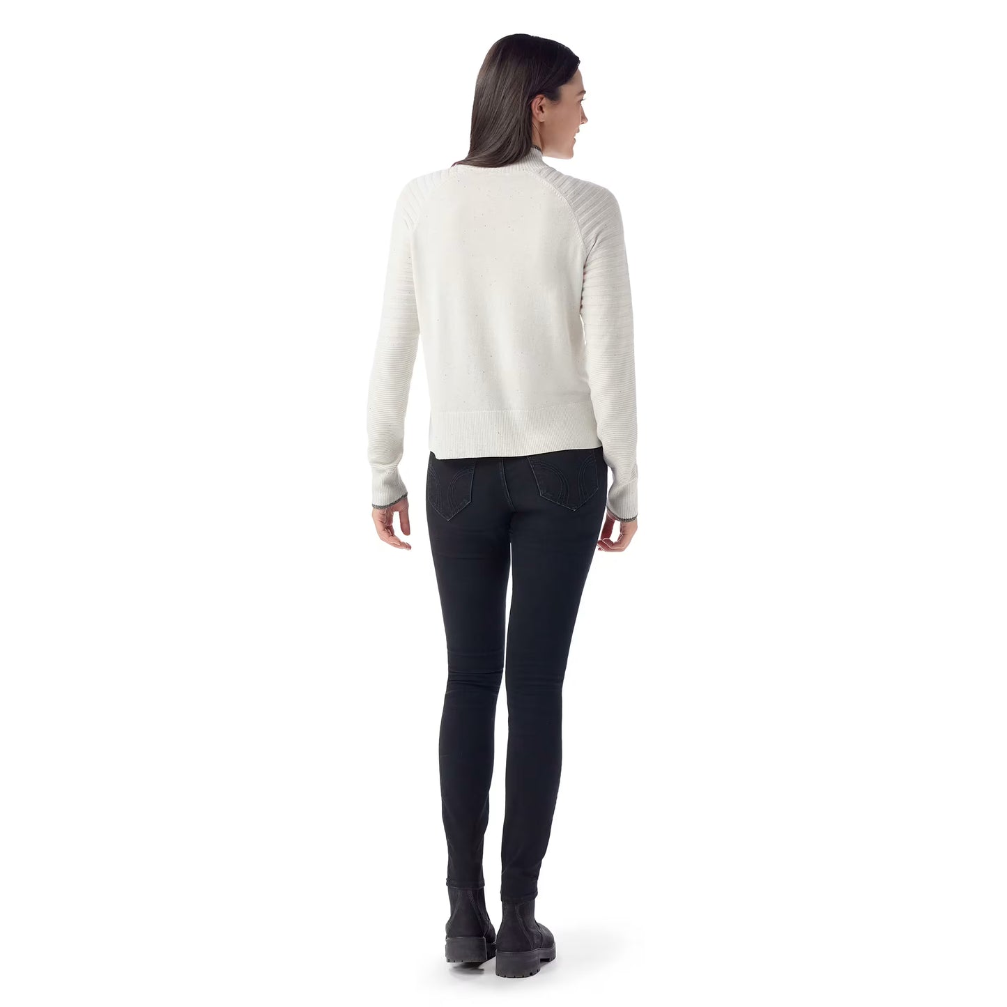 Smartwool - Edgewood Mock Neck Sweater - Women's - Natural Donegal