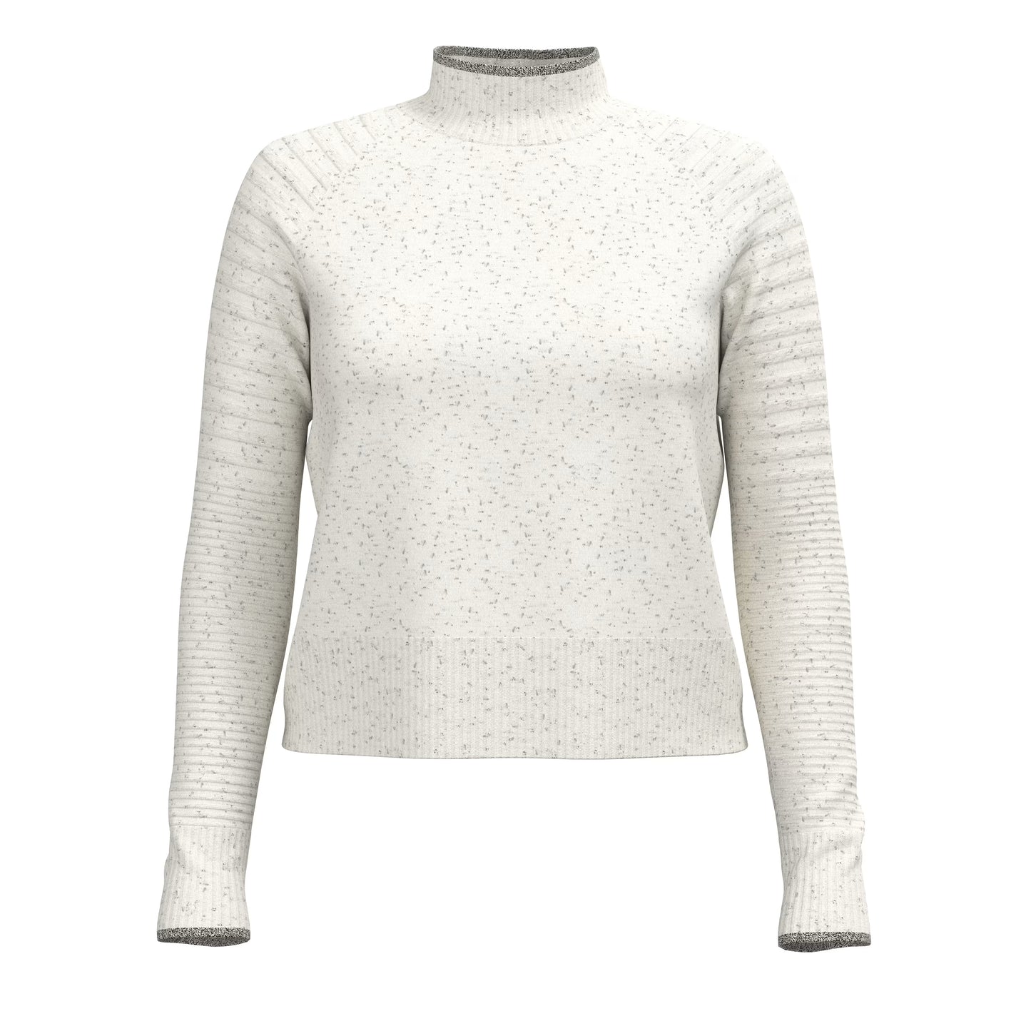 Smartwool - Edgewood Mock Neck Sweater - Women's - Natural Donegal