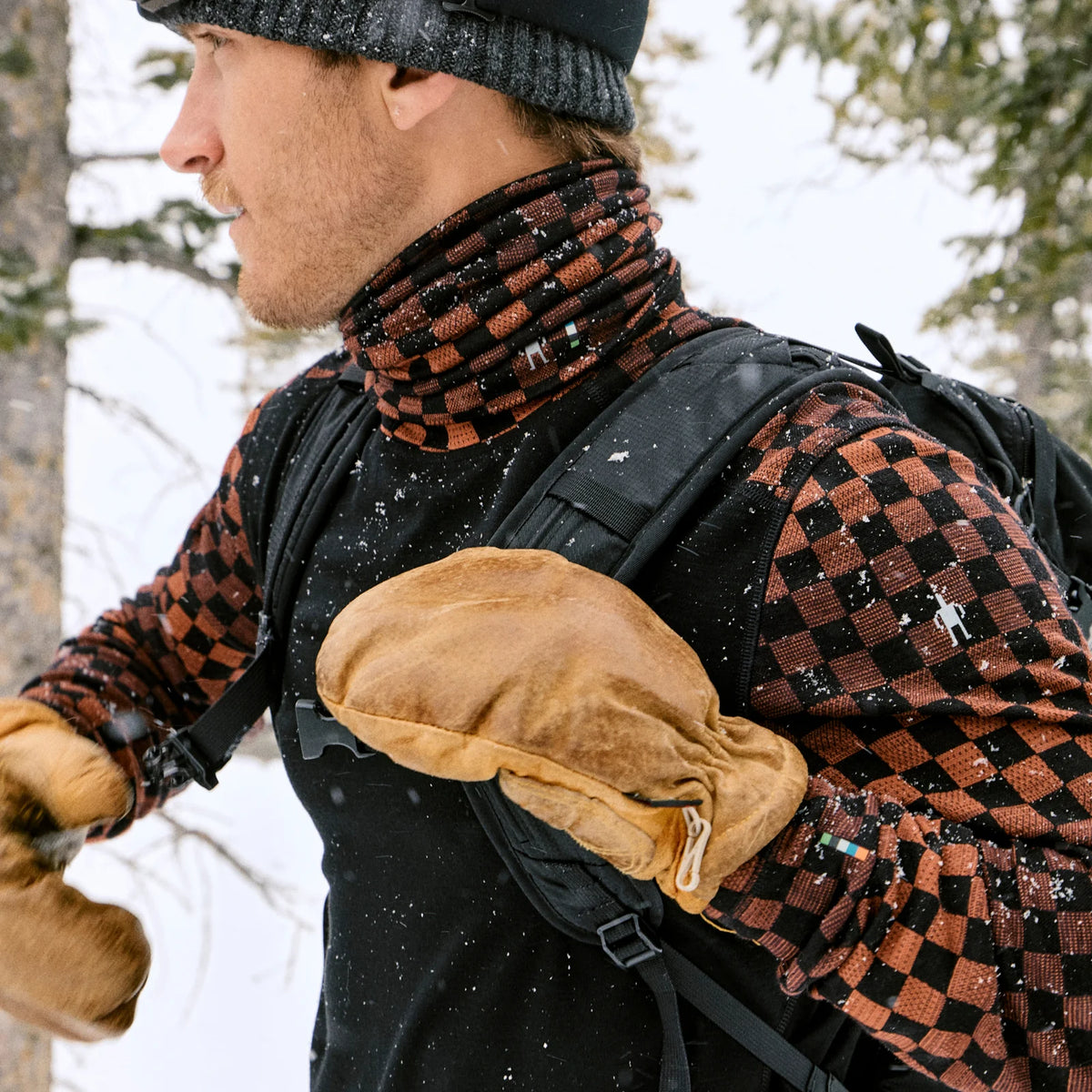 Smartwool - Thermal Merino Reversible Neck Gaiter - Burnt Sienna Check