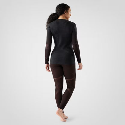 Smartwool - Intraknit Thermal Merino Base Layer Crew - Women's - Charcoal-Mink Stripe