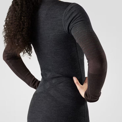Smartwool - Intraknit Thermal Merino Base Layer Crew - Women's - Charcoal-Mink Stripe
