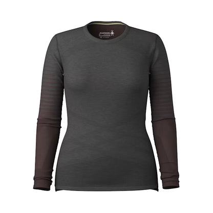 Smartwool - Intraknit Thermal Merino Base Layer Crew - Women's - Charcoal-Mink Stripe
