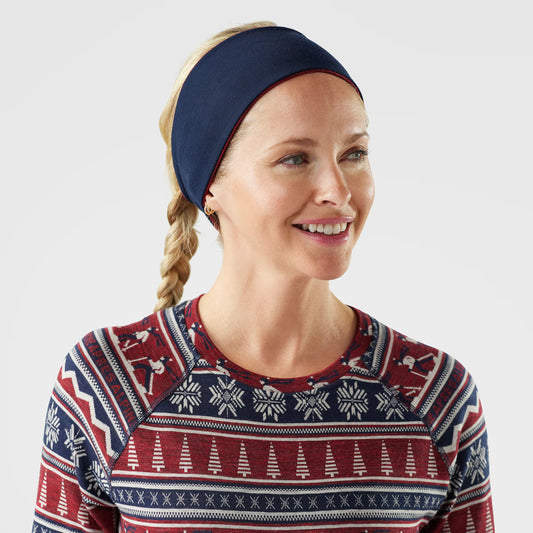 Smartwool - Thermal Merino Reversible Headband - Deep Navy-Currant Heather