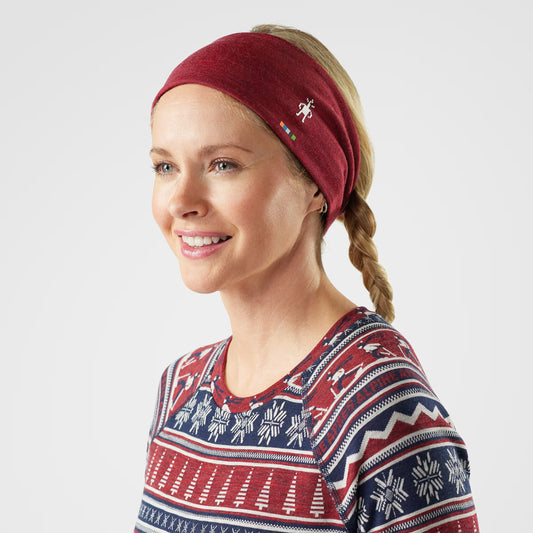 Smartwool - Thermal Merino Reversible Headband - Deep Navy-Currant Heather