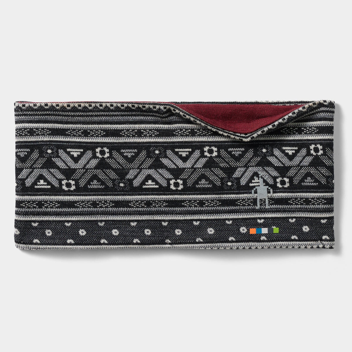 Smartwool - Thermal Merino Reversible Headband - Unisex - Black Fair Isle Fun