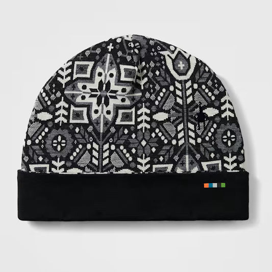 Smartwool - Thermal Merino Reversible Cuffed Beanie - Black Deco Floral