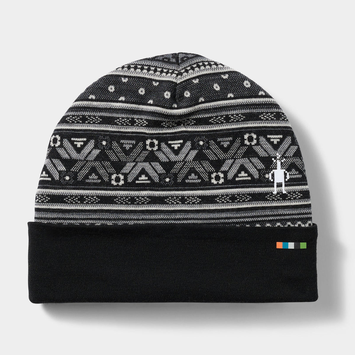 Smartwool - Thermal Merino Reversible Cuffed Beanie - Black Fair Isle Fun