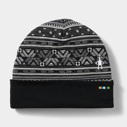 Smartwool - Thermal Merino Reversible Cuffed Beanie - Black Fair Isle Fun