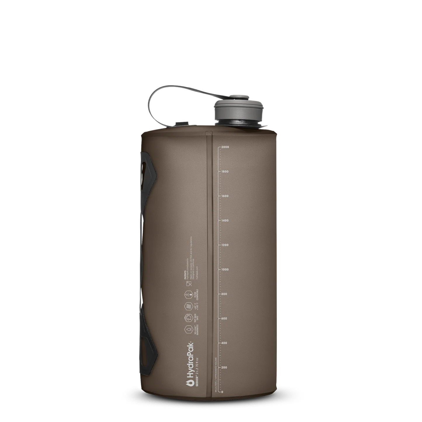 Hydrapak - Seeker 2L Soft Bottle - Mammoth Grey