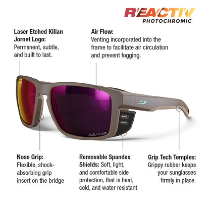 Julbo - Shield Kilian Jornet - Dark Brown/Light Brown REACTIV 0 4 High Contrast