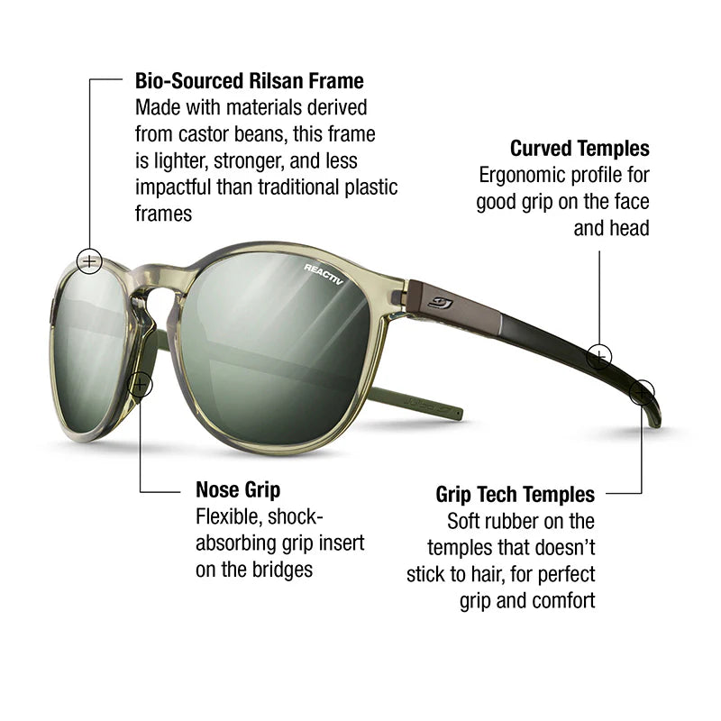 Julbo - Shine L - Army Green/Green; REACTIV 1 3 Glare Control