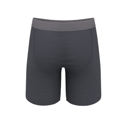 The Slate Expectations | Grey Tonal Long Leg Ball Hammock® Pouch Underwear With Fly