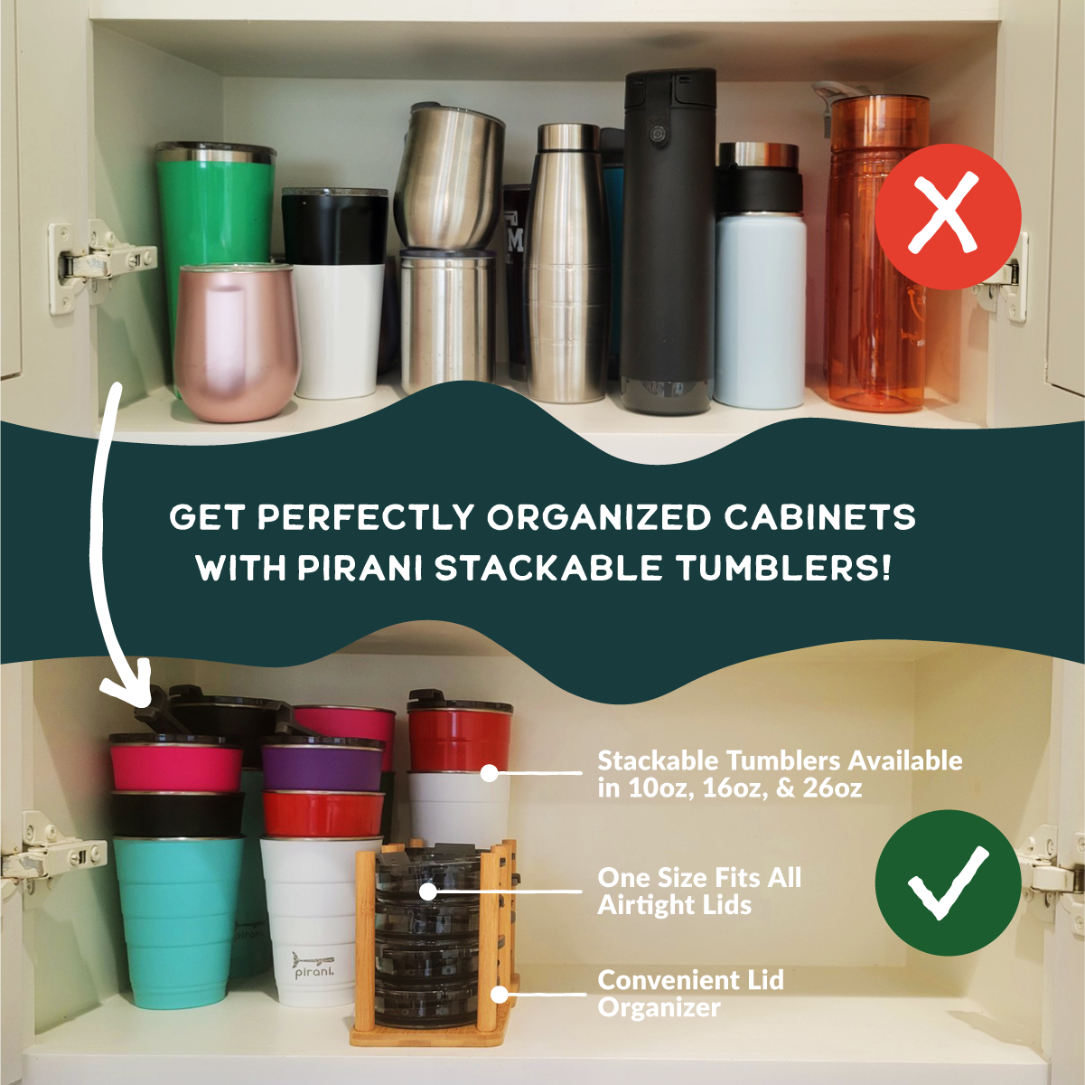 16oz Ombre Insulated Stackable Tumbler