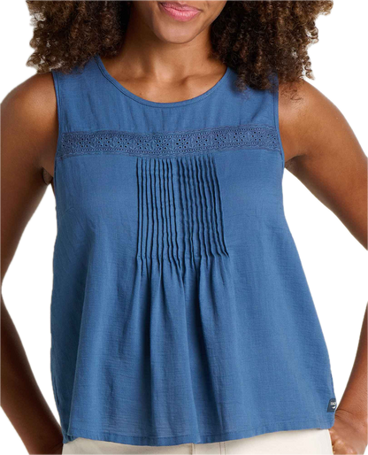 Toad and Co - Manzana Pin Tuck Tank - Canal