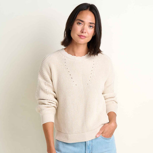 Toad and Co - Bianca Shaker Crew Sweater - Salt