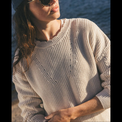Toad and Co - Bianca Shaker Crew Sweater - Salt