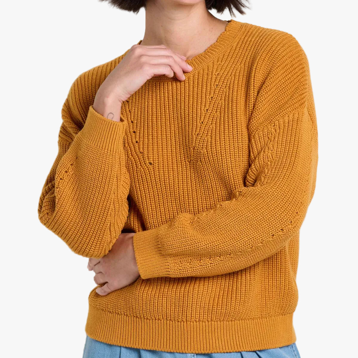 Toad and Co - Bianca Shaker Crew Sweater - Sunset