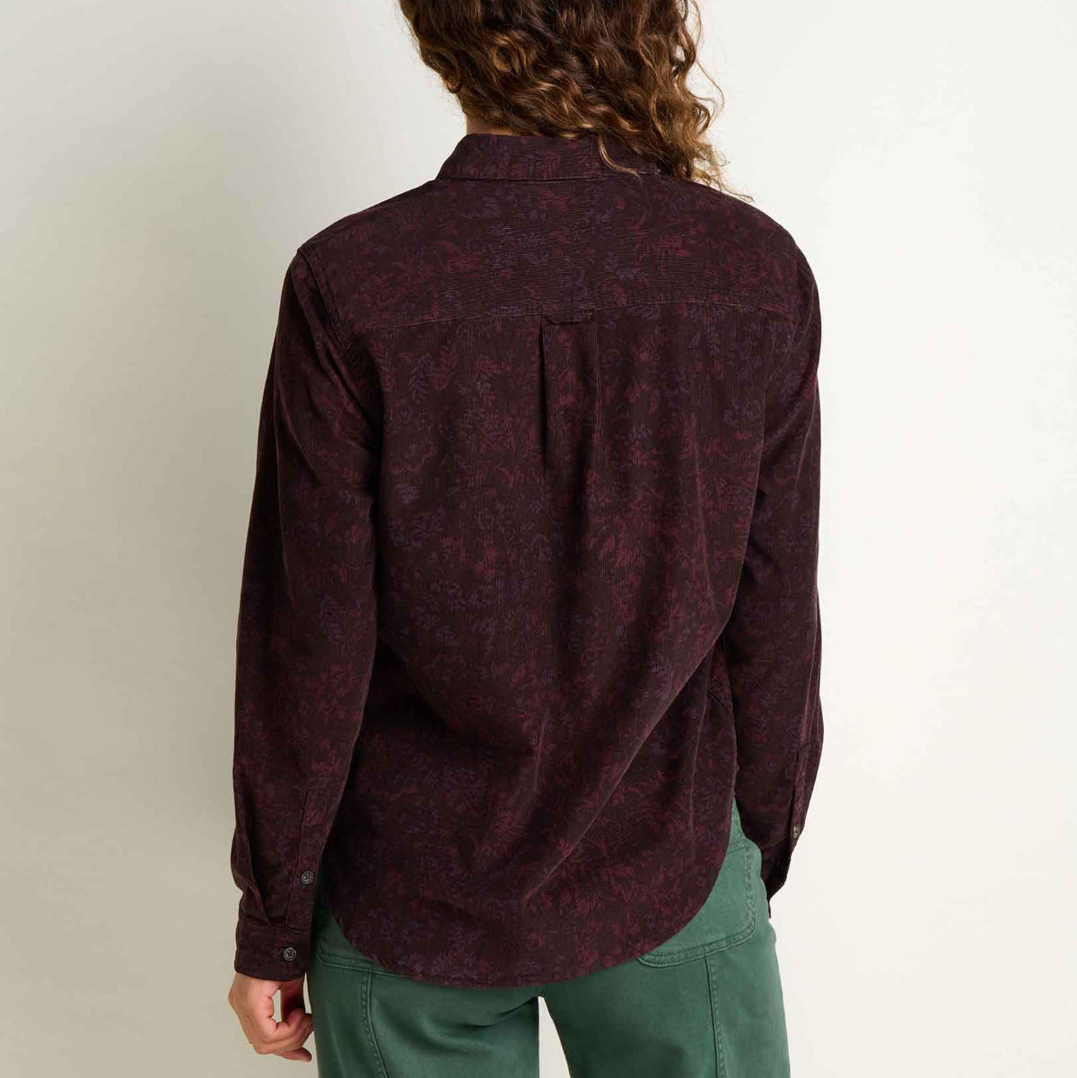 Toad and Co - Cattail Cord Long Sleeve Shirt - Carob Floral Print