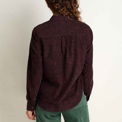 Toad and Co - Cattail Cord Long Sleeve Shirt - Carob Floral Print