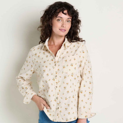 Toad and Co - Cattail Cord Long Sleeve Shirt - Salt Print