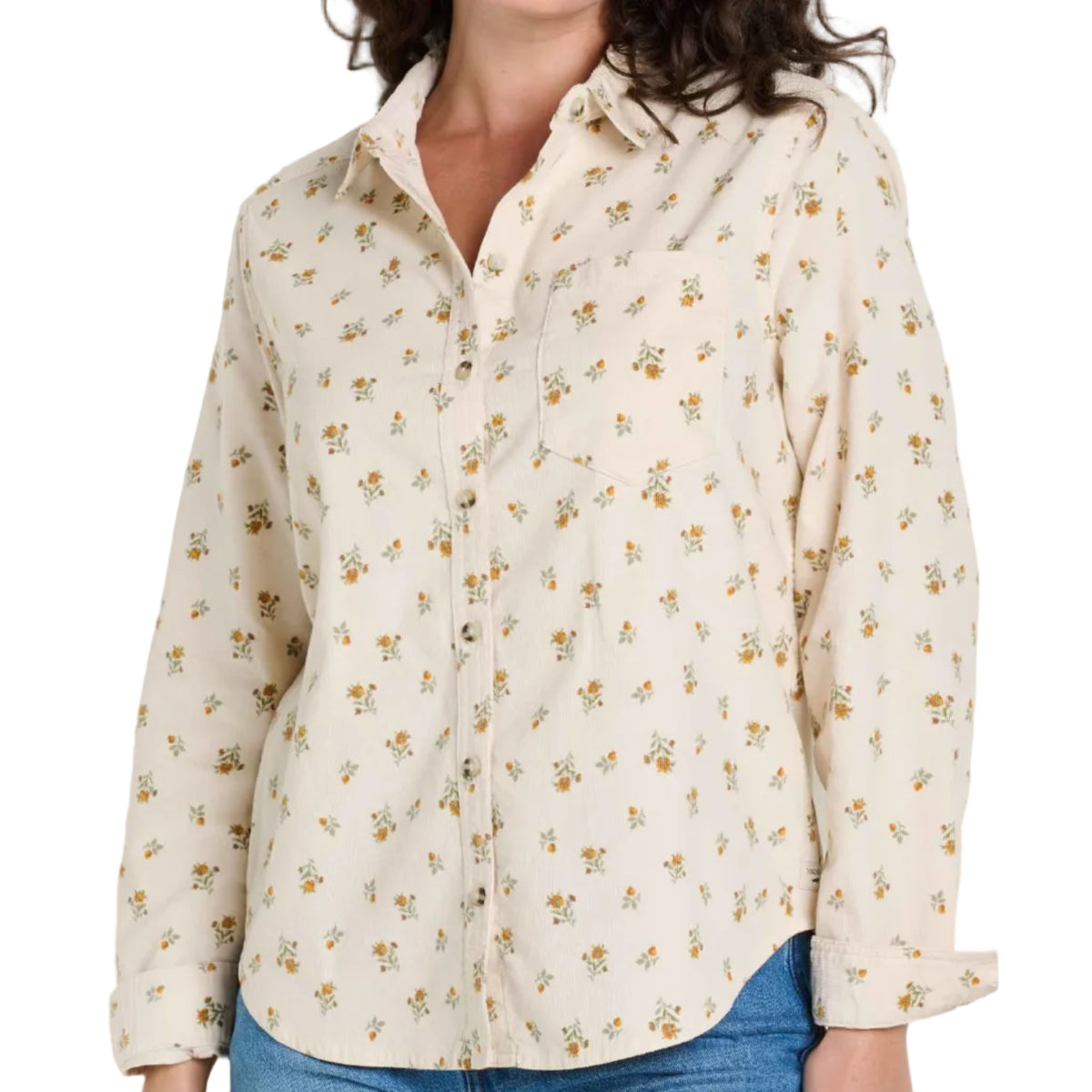 Toad and Co - Cattail Cord Long Sleeve Shirt - Salt Print