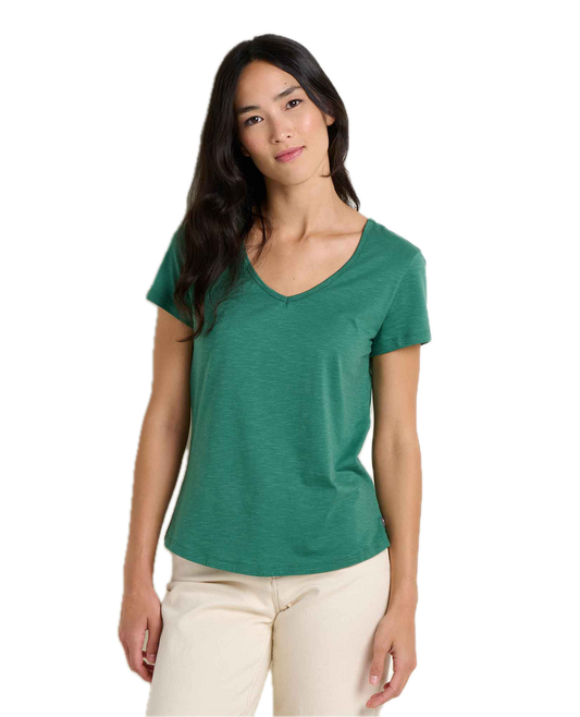 Toad and Co - Marley Short Sleeve V-Neck Tee - Palm