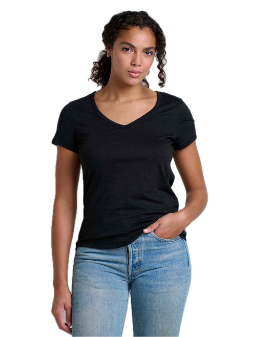 Toad and Co - Marley Short Sleeve V-Neck Tee - True Black