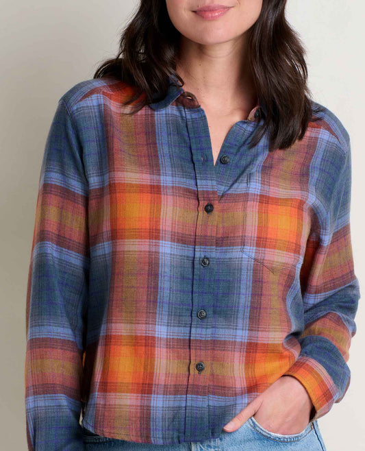 Toad and Co - Re-Form Flannel Boxy Long Sleeve Shirt - Ink Ombre
