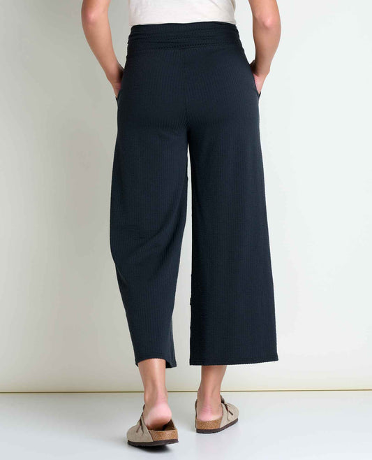 Toad and Co - Chaka Wide Leg Pant - Black Texture