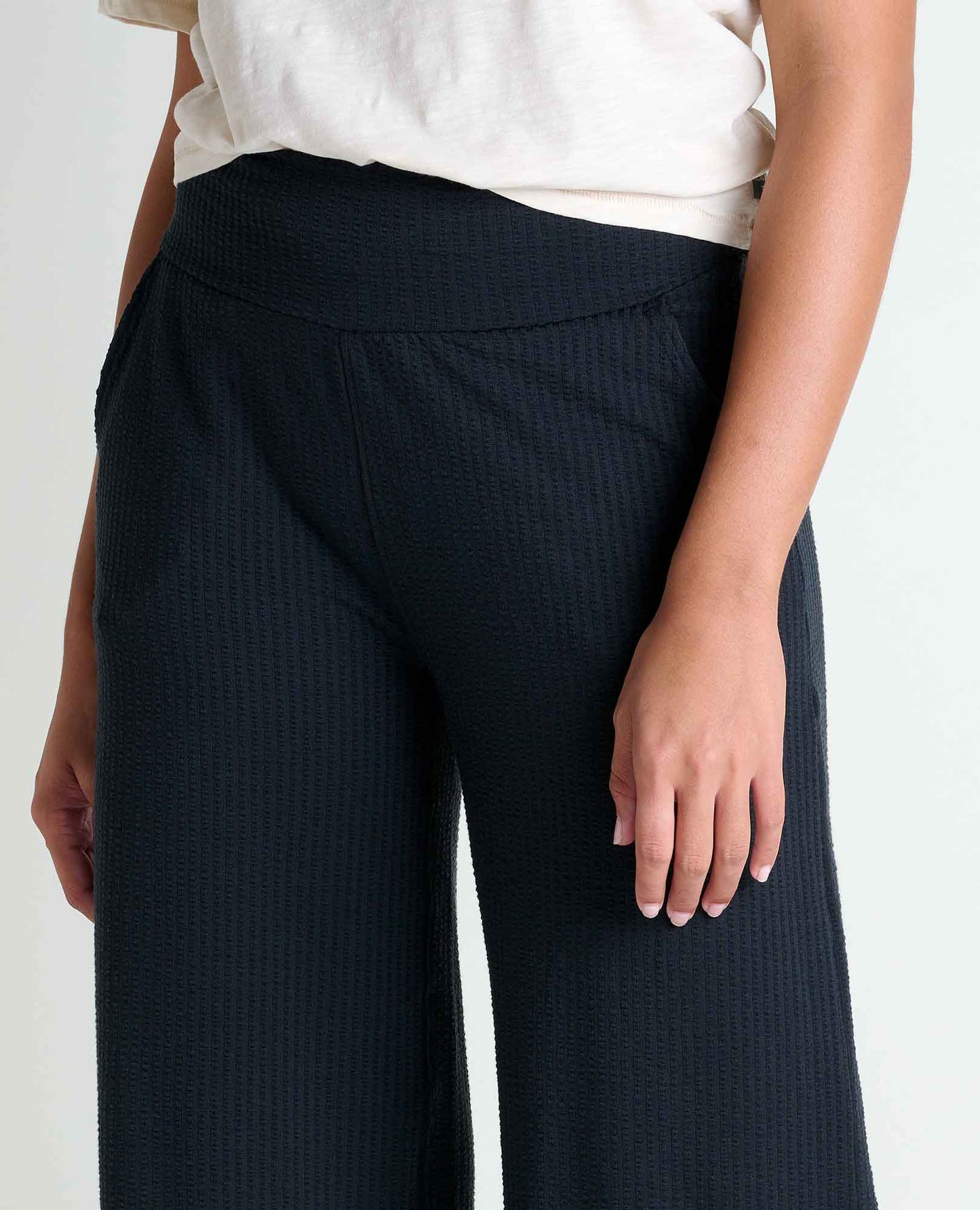 Toad and Co - Chaka Wide Leg Pant - Black Texture