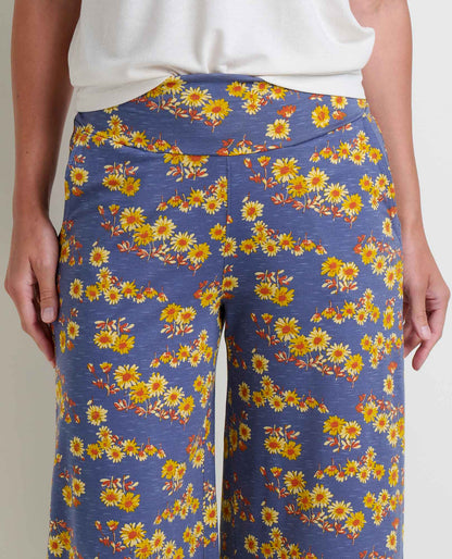 Toad and Co - Chaka Wide Leg Pant - Blue Shadow Daisy Print