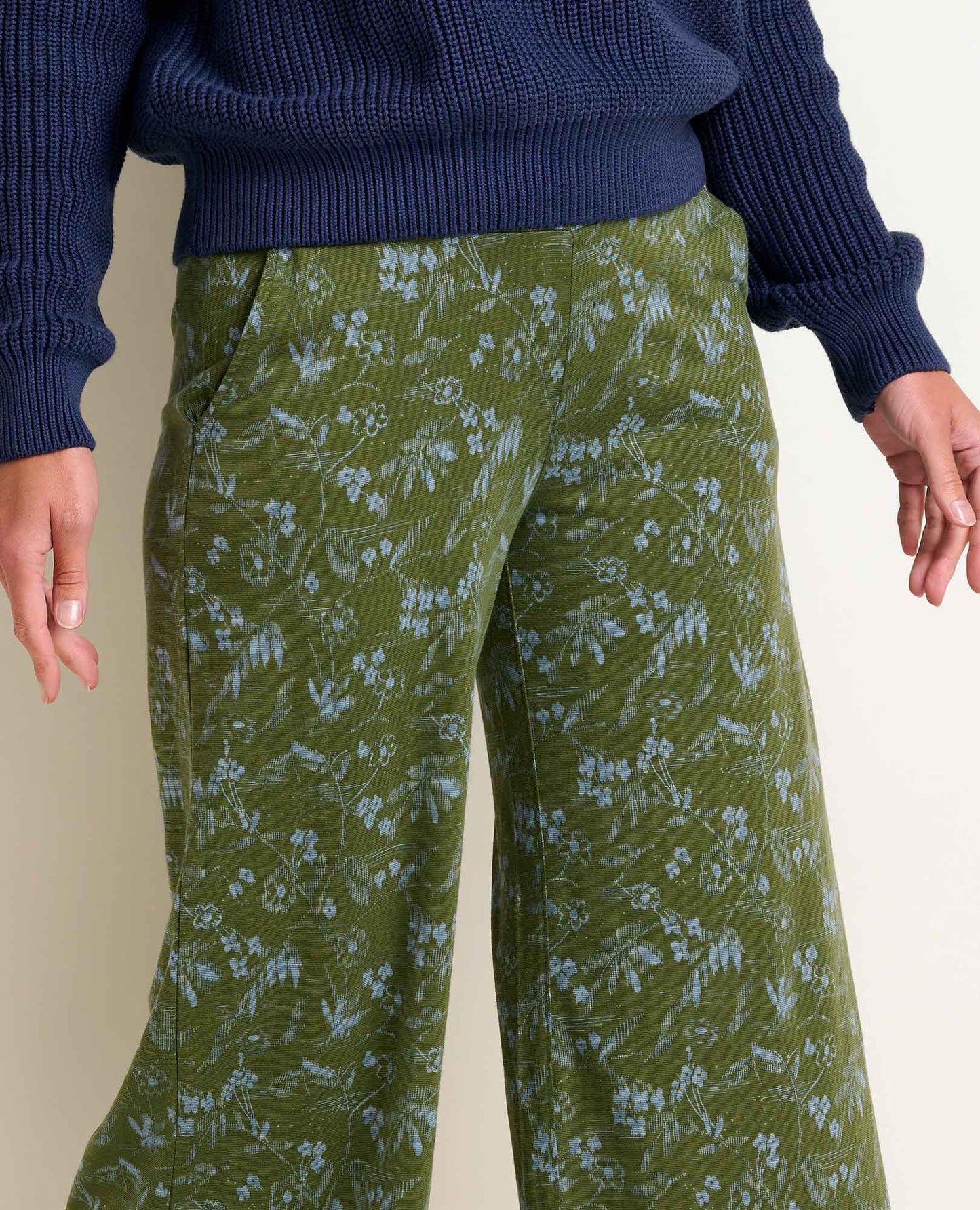 Toad and Co - Chaka Wide Leg Pant - Chive Sketch Print