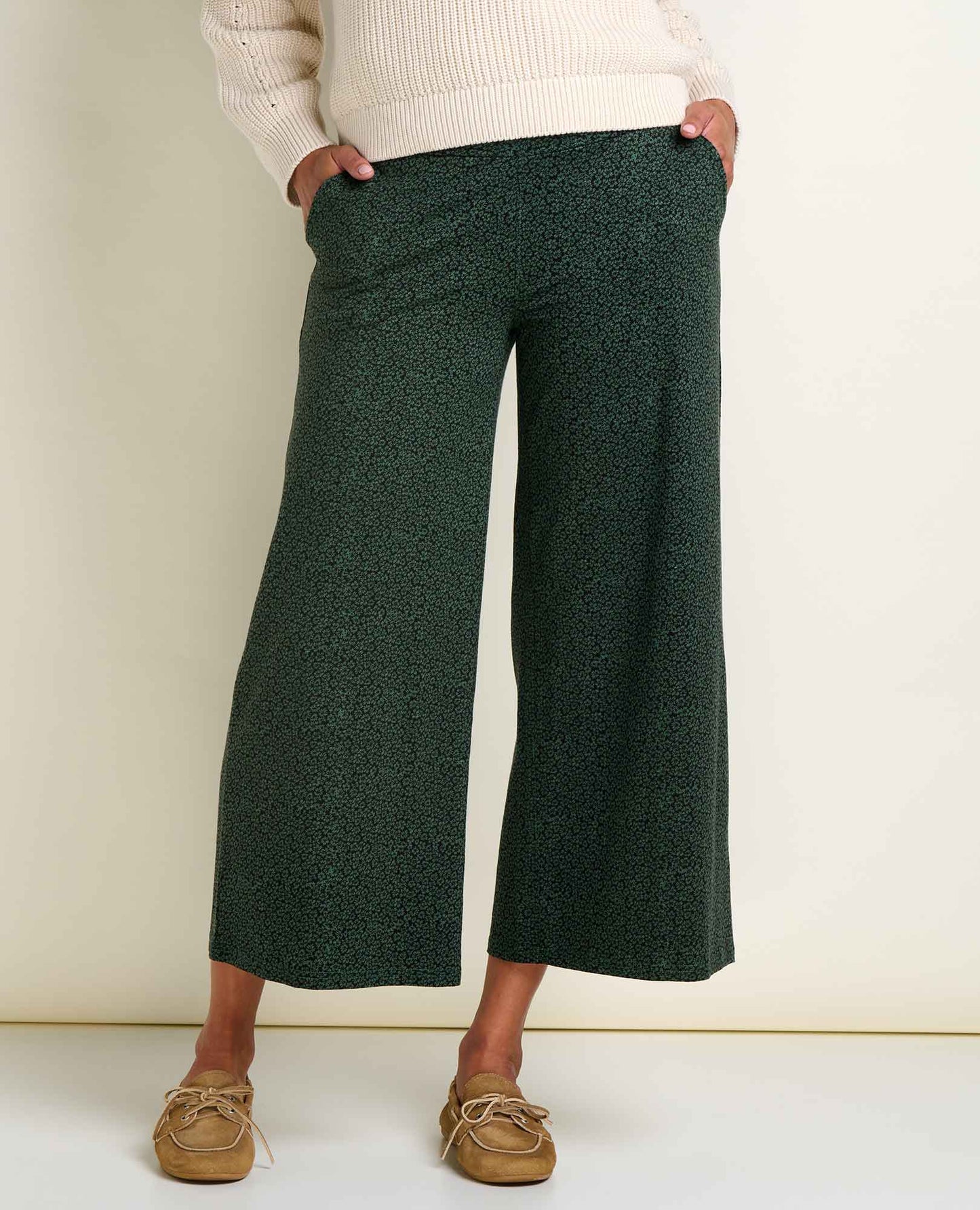 Toad and Co - Chaka Wide Leg Pant - Cilantro DItsy Print