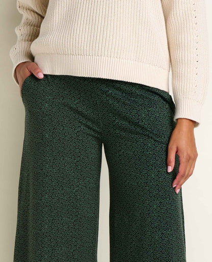 Toad and Co - Chaka Wide Leg Pant - Cilantro DItsy Print