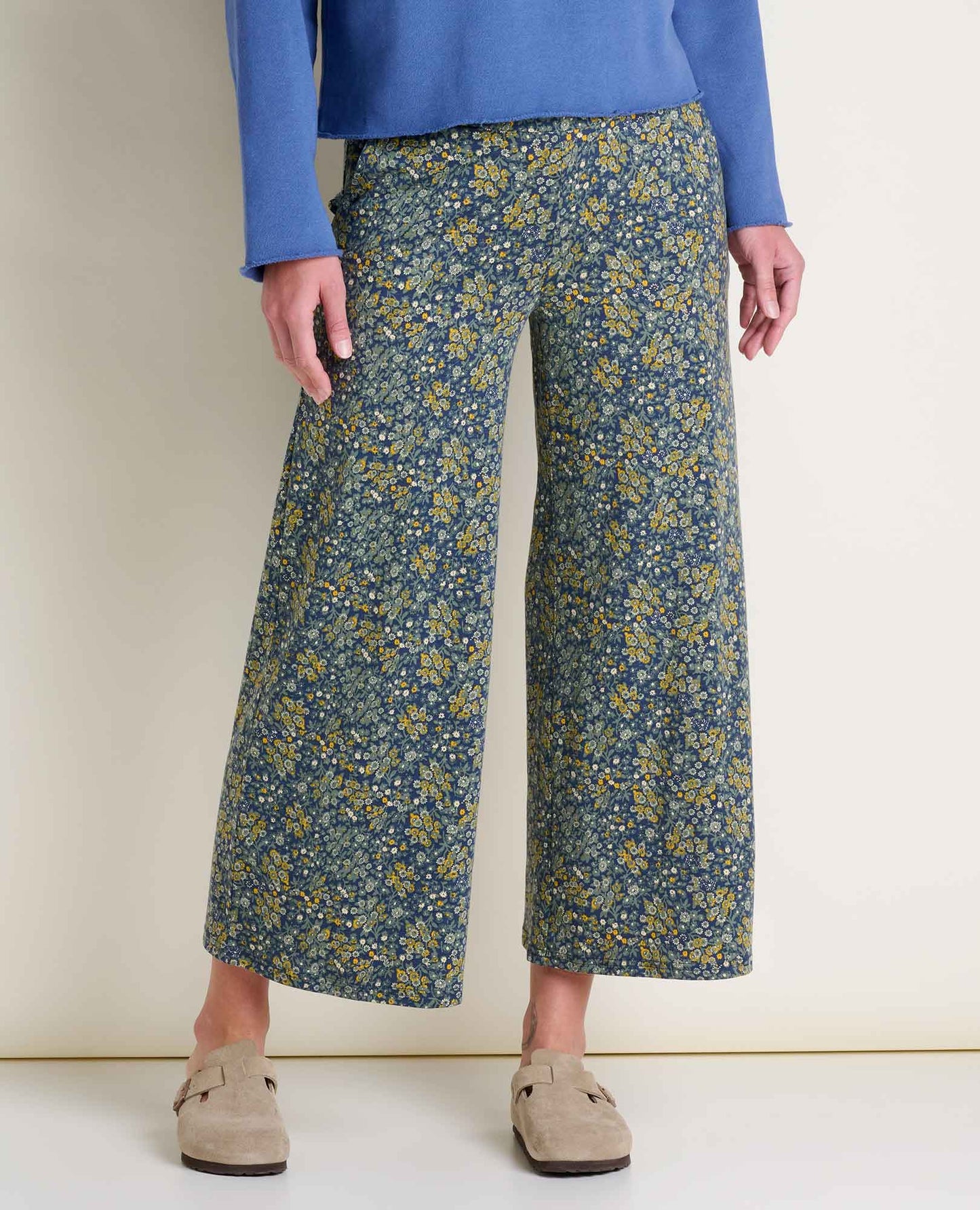 Toad and Co - Chaka Wide Leg Pant - True Navy Retro Print