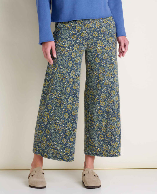 Toad and Co - Chaka Wide Leg Pant - True Navy Retro Print