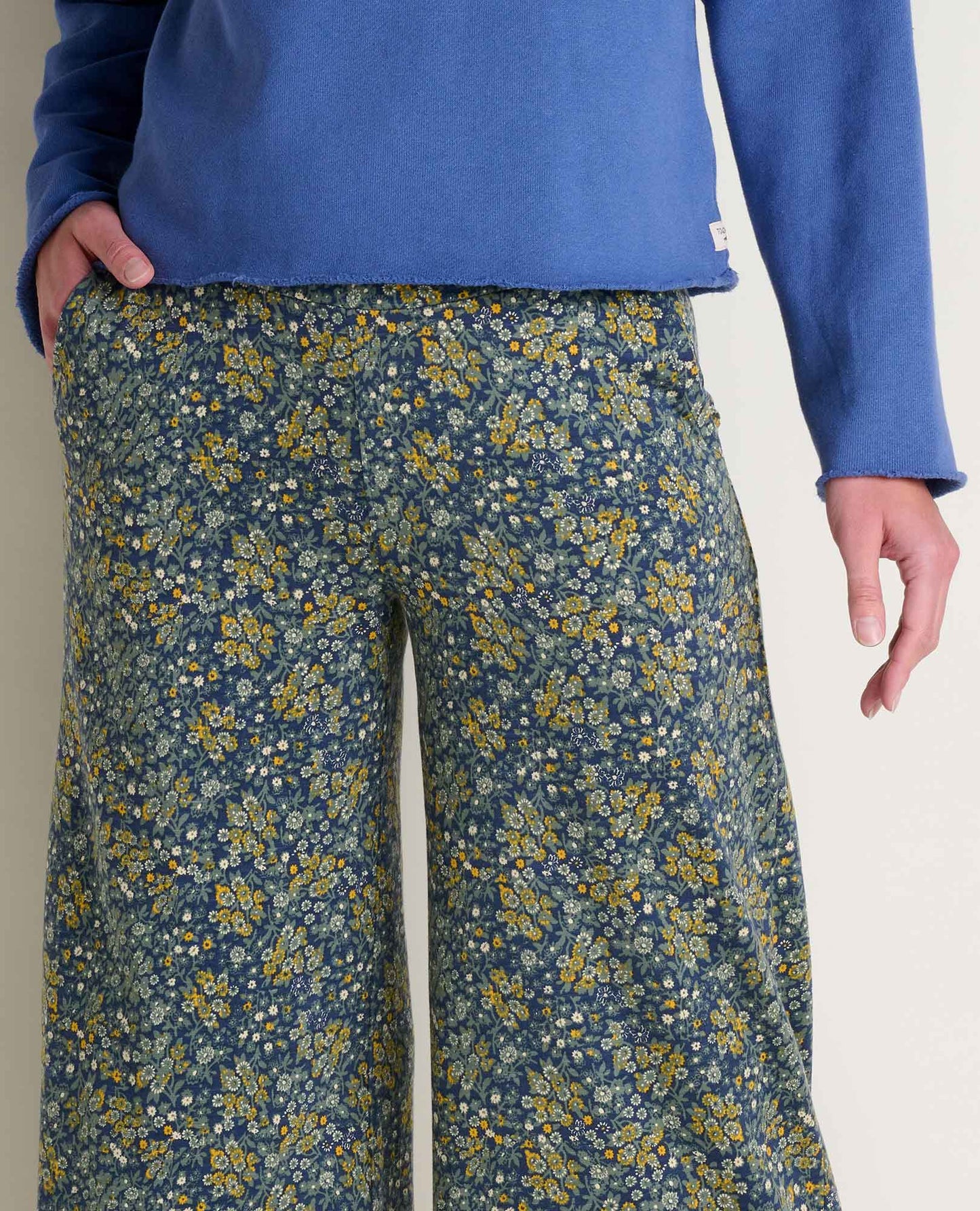 Toad and Co - Chaka Wide Leg Pant - True Navy Retro Print